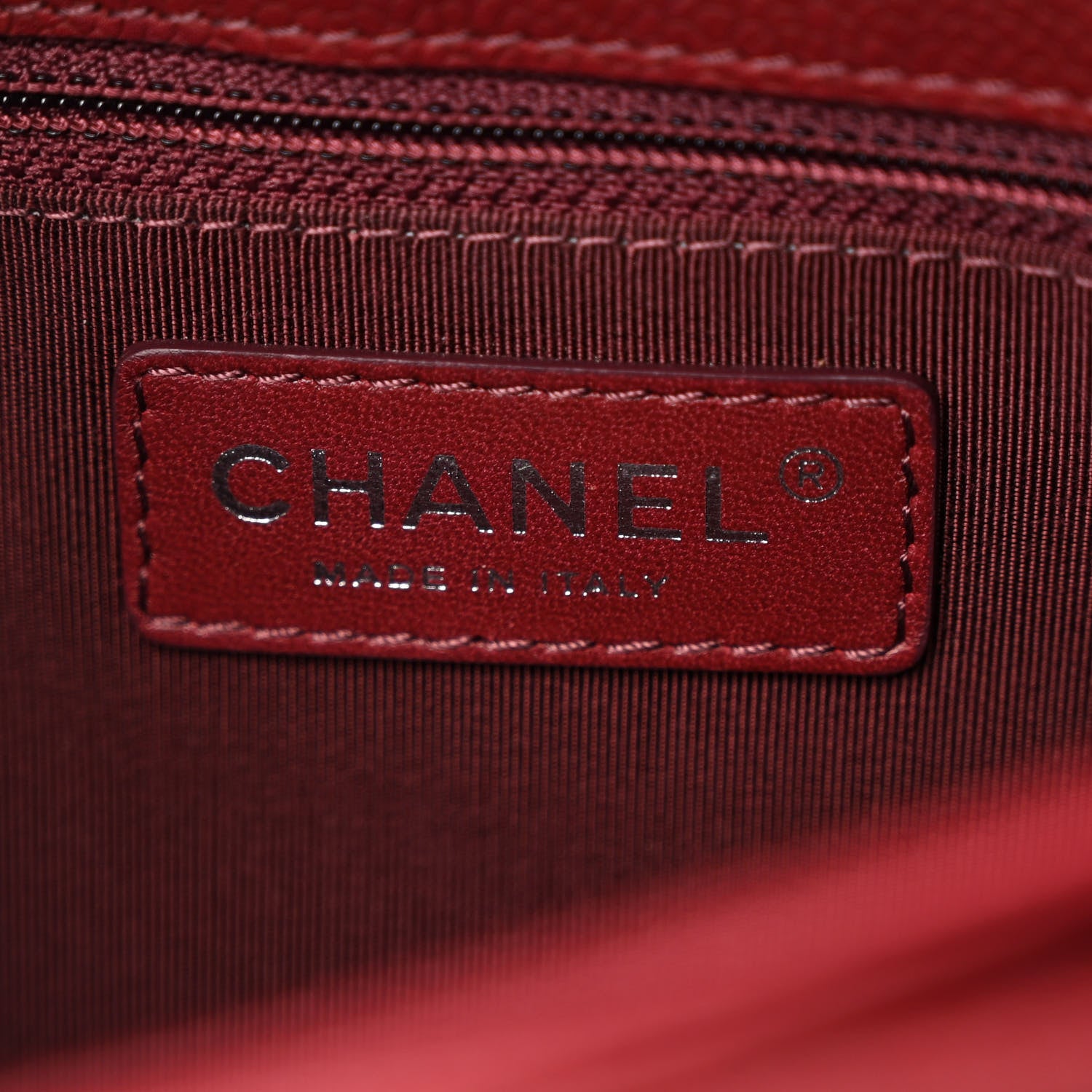 Chanel Caviar Quilted Medium Rock In Rome Single Flap Burgundy 8 of 16