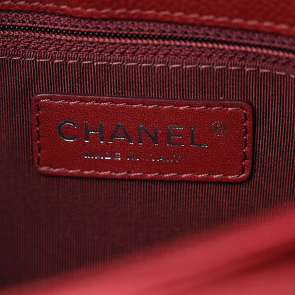 Chanel Caviar Quilted Medium Rock In Rome Single Flap Burgundy 8 of 16