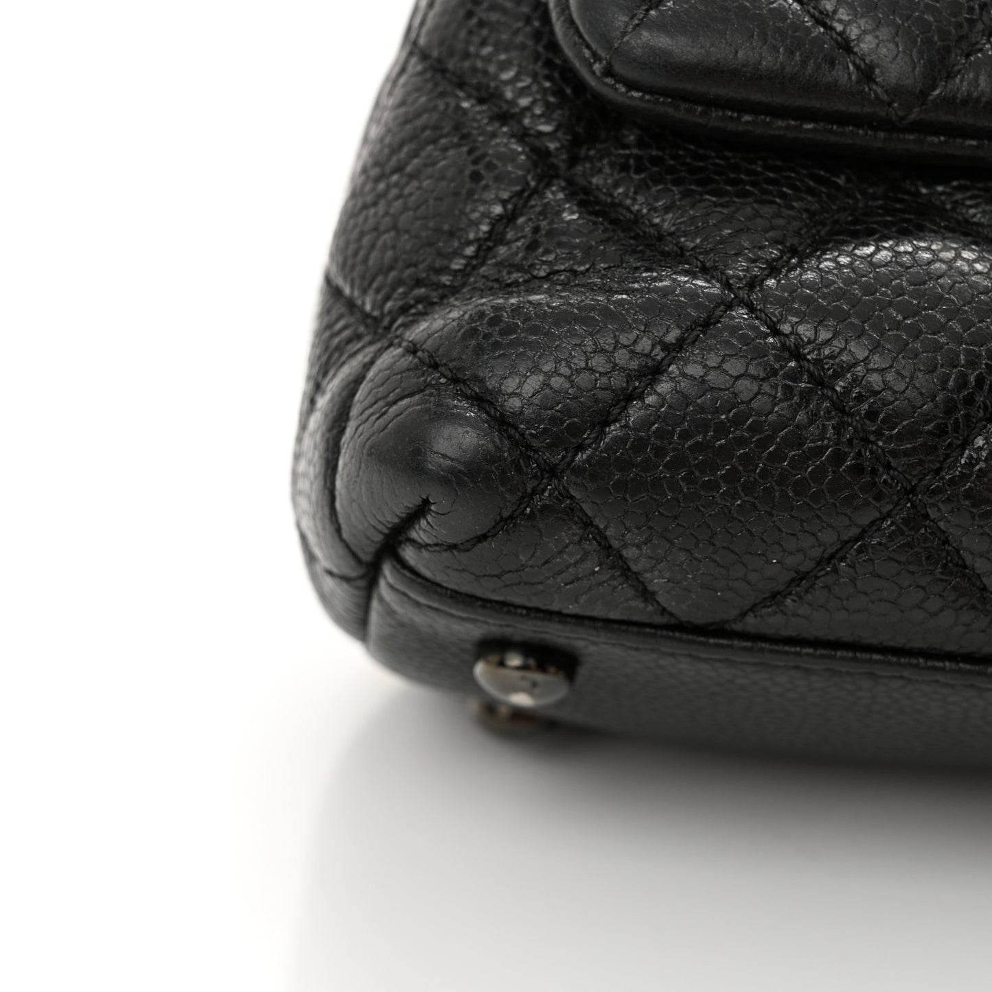 Caviar Quilted Mini Coco Handle Flap So Black