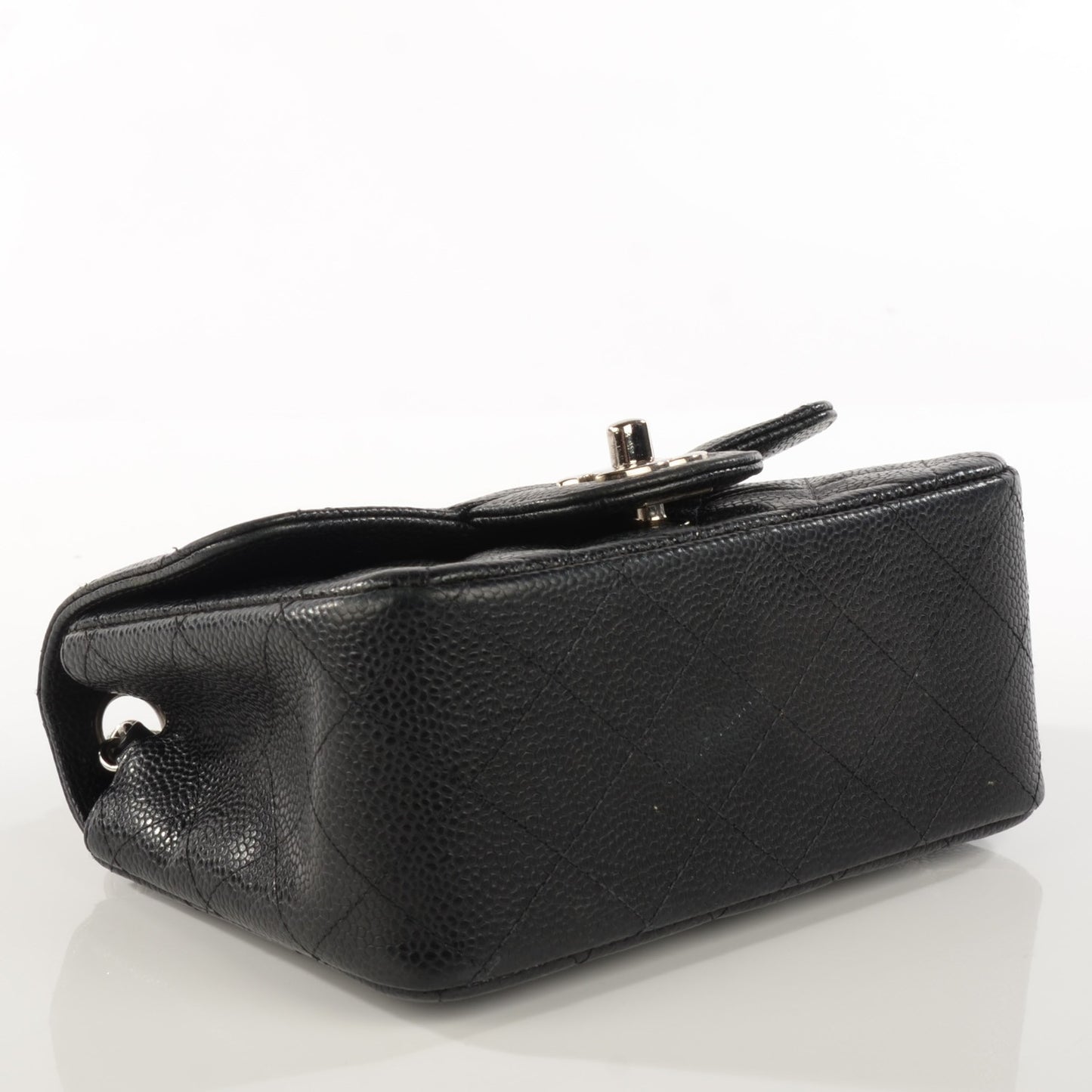 Caviar Quilted Mini Square Flap Black