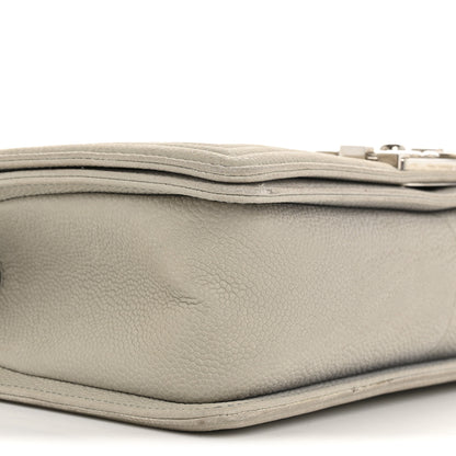 Chanel Iridescent Caviar Quilted Medium Boy Flap Light Grey 9 of 14