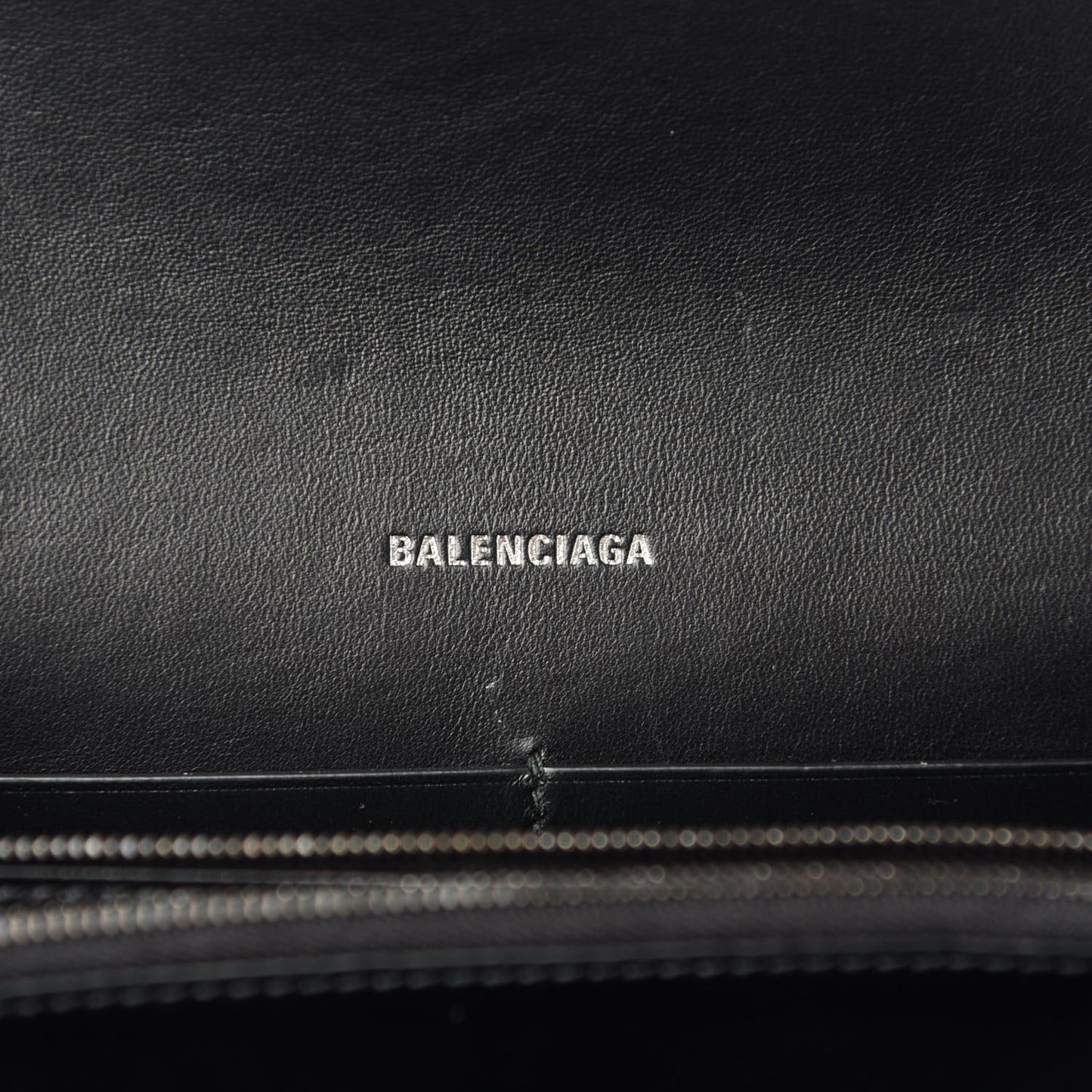 Smooth Calfskin B Continental Chain Bag Black