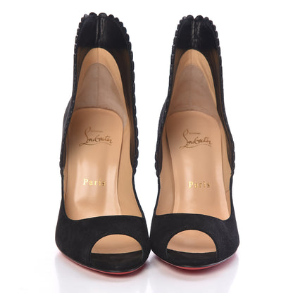 Christian Louboutin Veau Velours Pijonina 100 Booties 37.5 Black 2 of 9