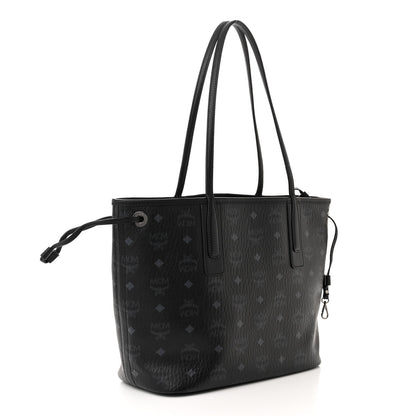 MCM Visetos Small Liz Reversible Shopper Tote Black 5 of 19