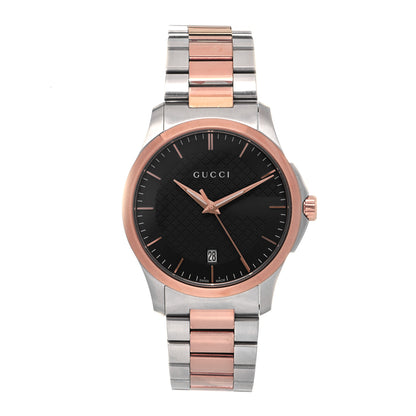Gucci Stainless Steel 38mm G-Timeless Two Tone Quartz Watch Black 1 of 5
