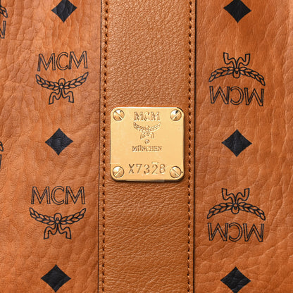 MCM Visetos Large Liz Reversible Shopper Tote Cognac 7 of 20