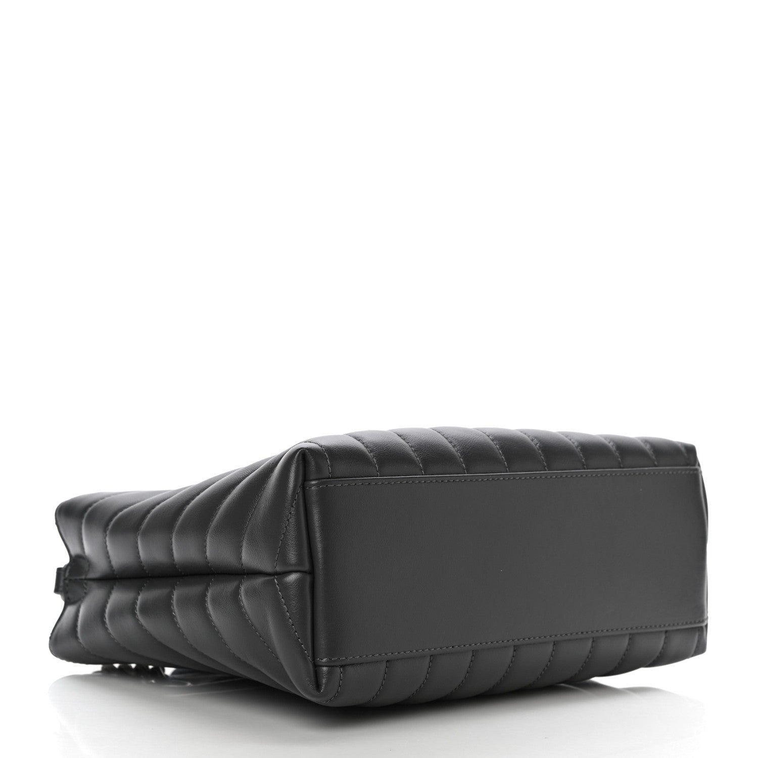Saint Laurent Calfskin Y Quilted Monogram Small Loulou Shopper Grey 4 of 9