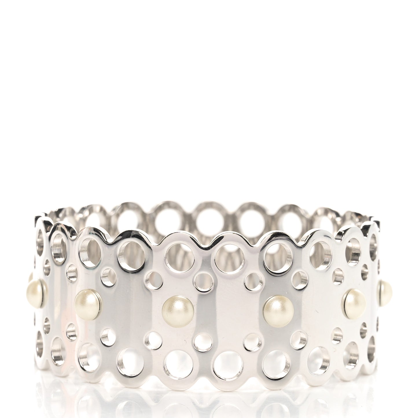 Metal Pearl Hide and Seek Bracelet S Silver