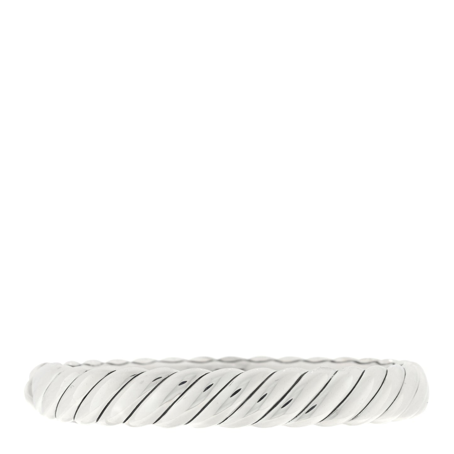 Sterling Silver 10mm Sculpted Cable Bangle Bracelet