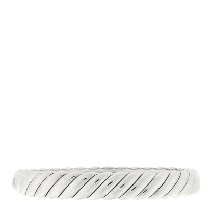 David Yurman Sterling Silver 10mm Sculpted Cable Bangle Bracelet 2 of 3