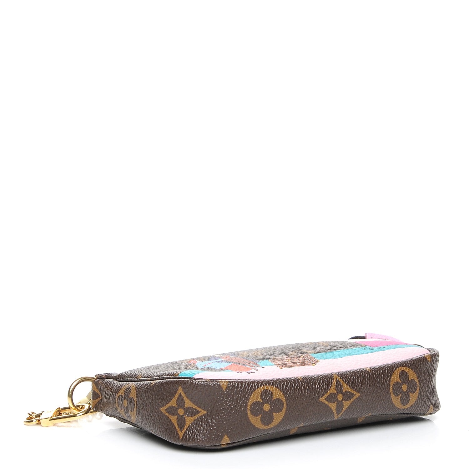 Louis Vuitton Monogram 2016 Christmas Animation Mini Pochette Accessories Rose Ballerine 4 of 7