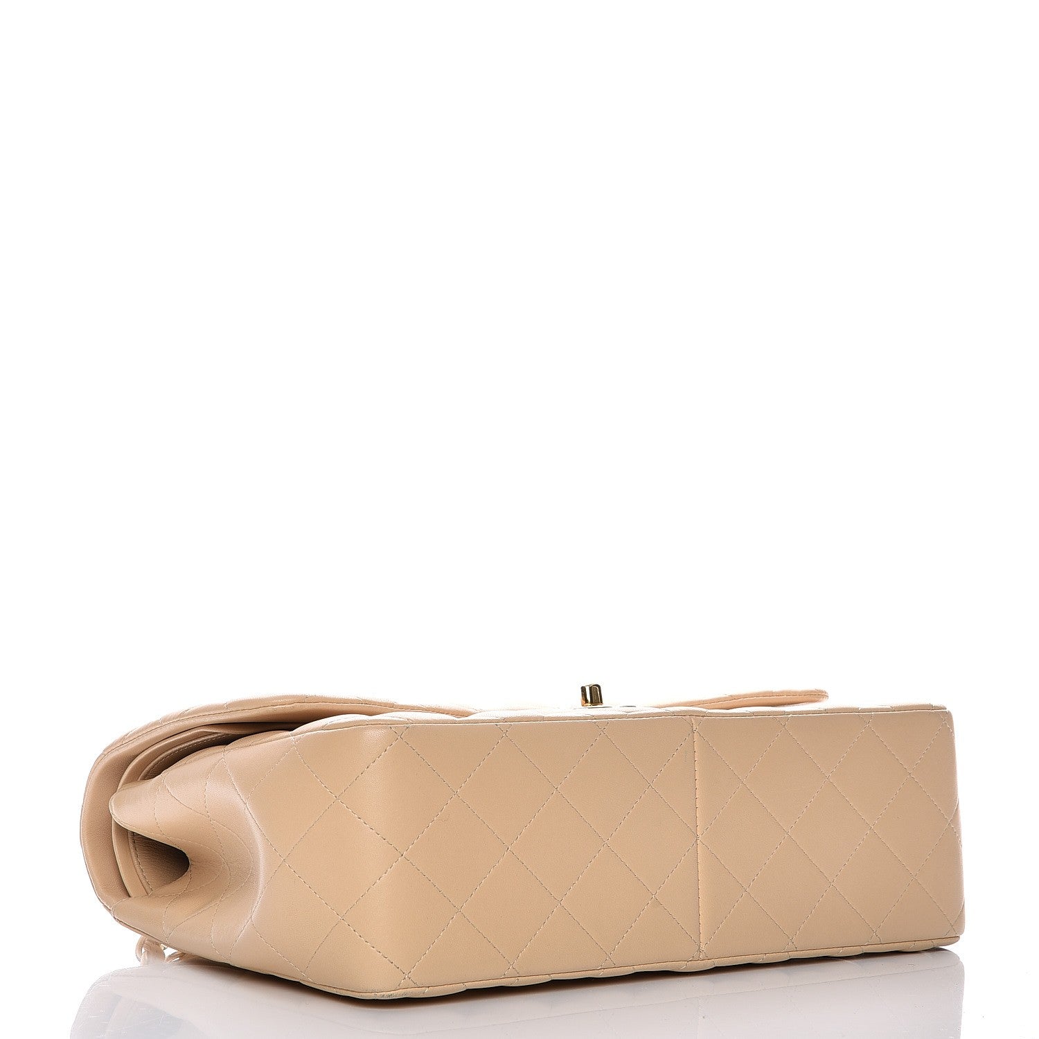 Chanel Lambskin Quilted Jumbo Double Flap Beige Clair 4 of 15