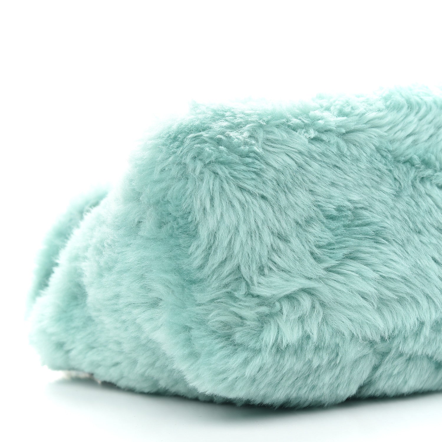 Saint Laurent Merino Shearling Lambskin Quilted Small Loulou Puffer Monogram Chain Satchel Iced Mint 8 of 9