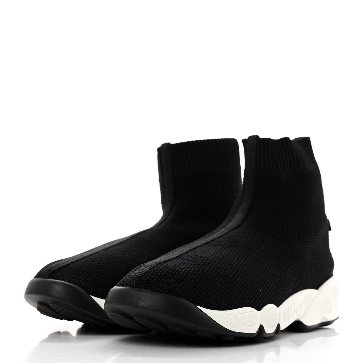 Christian Dior Technical Knit F. Two Point Zero High Top Sneakers 38 Black 3 of 7