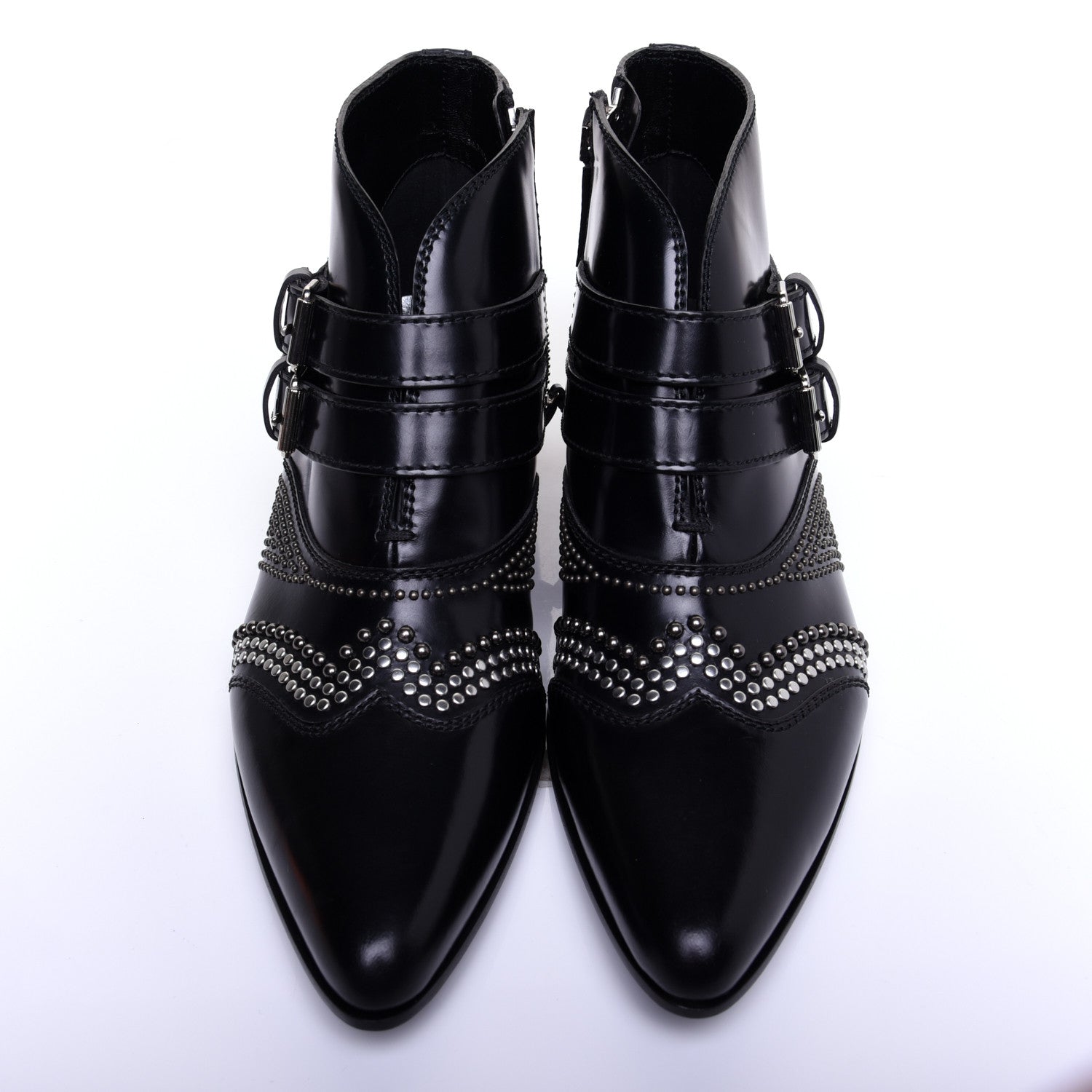 Givenchy Calfskin Studded Punk Ankle Boots 36 Black 6 of 13