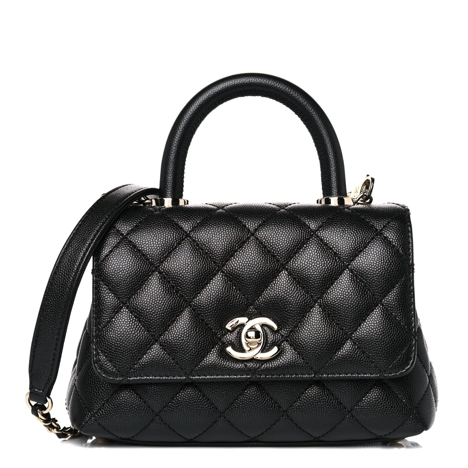 Chanel Caviar Quilted Extra Mini Coco Handle Flap Black 1 of 10