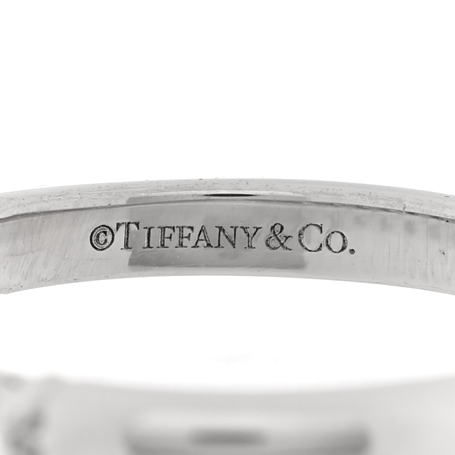 Tiffany Platinum Diamond .27ctw 2.2mm Half Circle Forever Band Ring 52 6 4 of 5