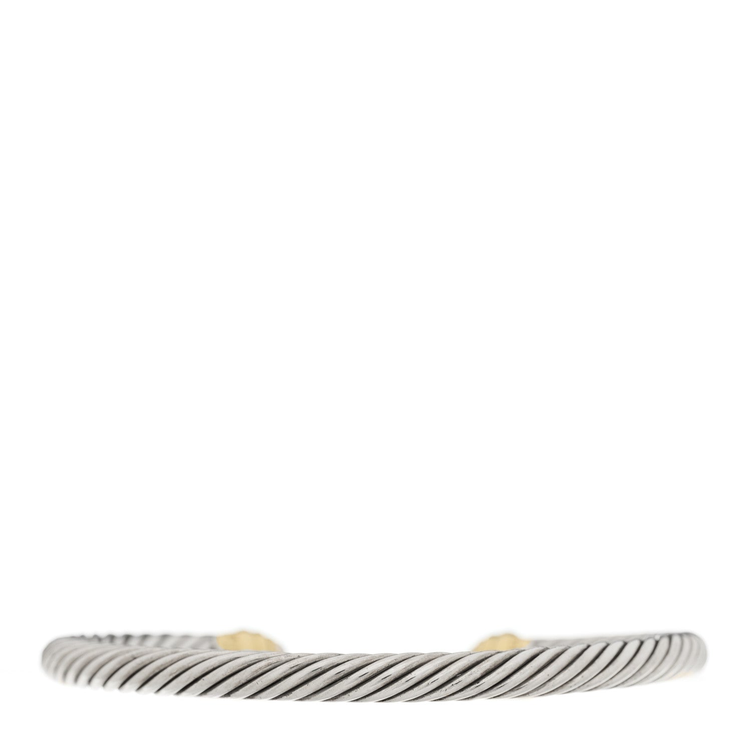 David Yurman Sterling Silver 14K Yellow Gold Pearl 5mm Cable Classics Petite Color Bracelet 2 of 3