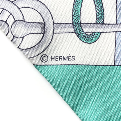 Hermes Silk Cliquetis Twilly Ciel White Menthol 4 of 7