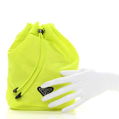 Prada Nylon Vela Drawstring Pouch Fluo 2 of 11