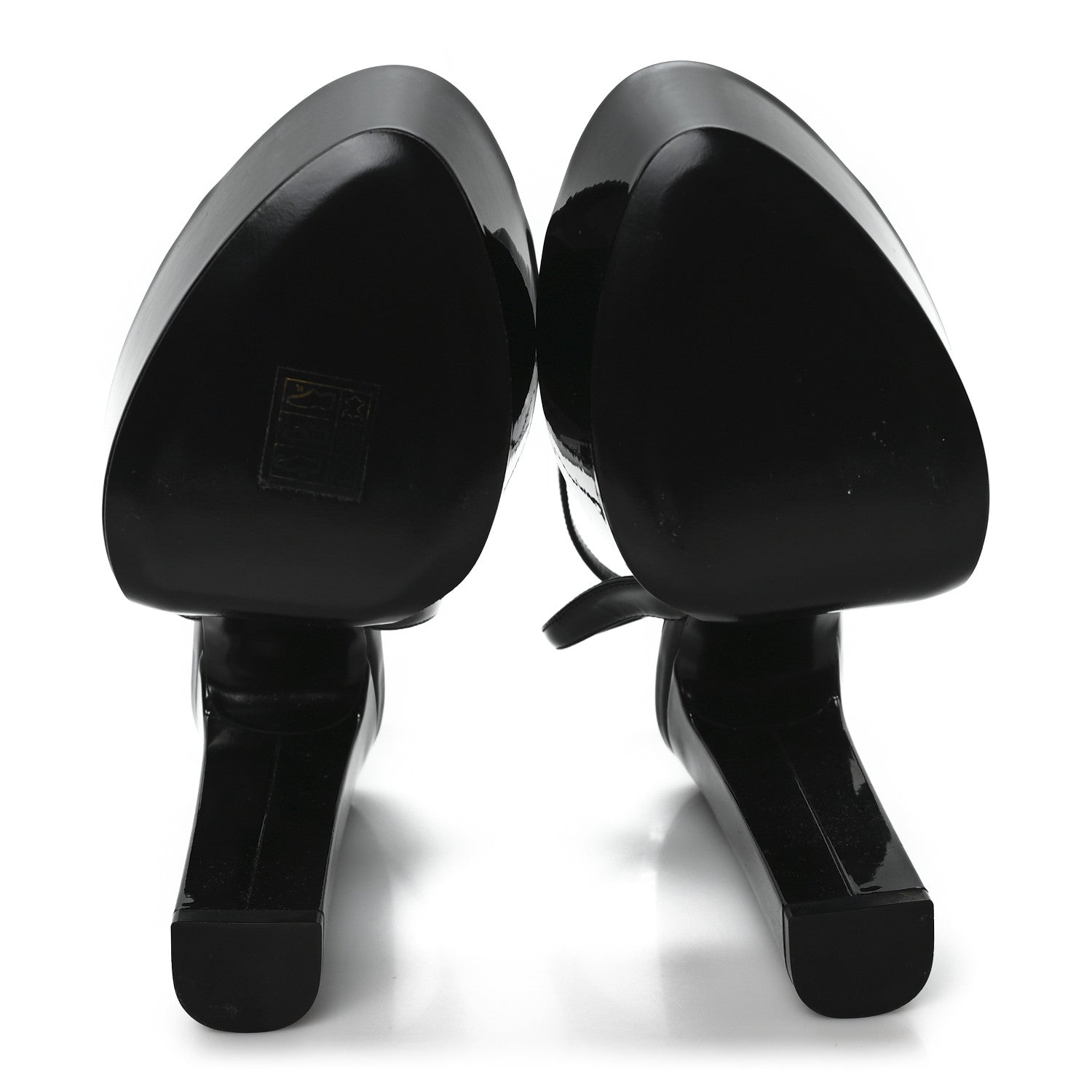 Saint Laurent Patent Sexy 95 Tanouk Platform Sandals 39.5 Black 6 of 10