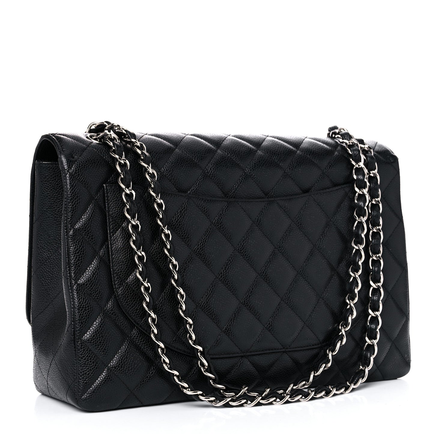 Caviar Quilted Maxi Single Flap Black