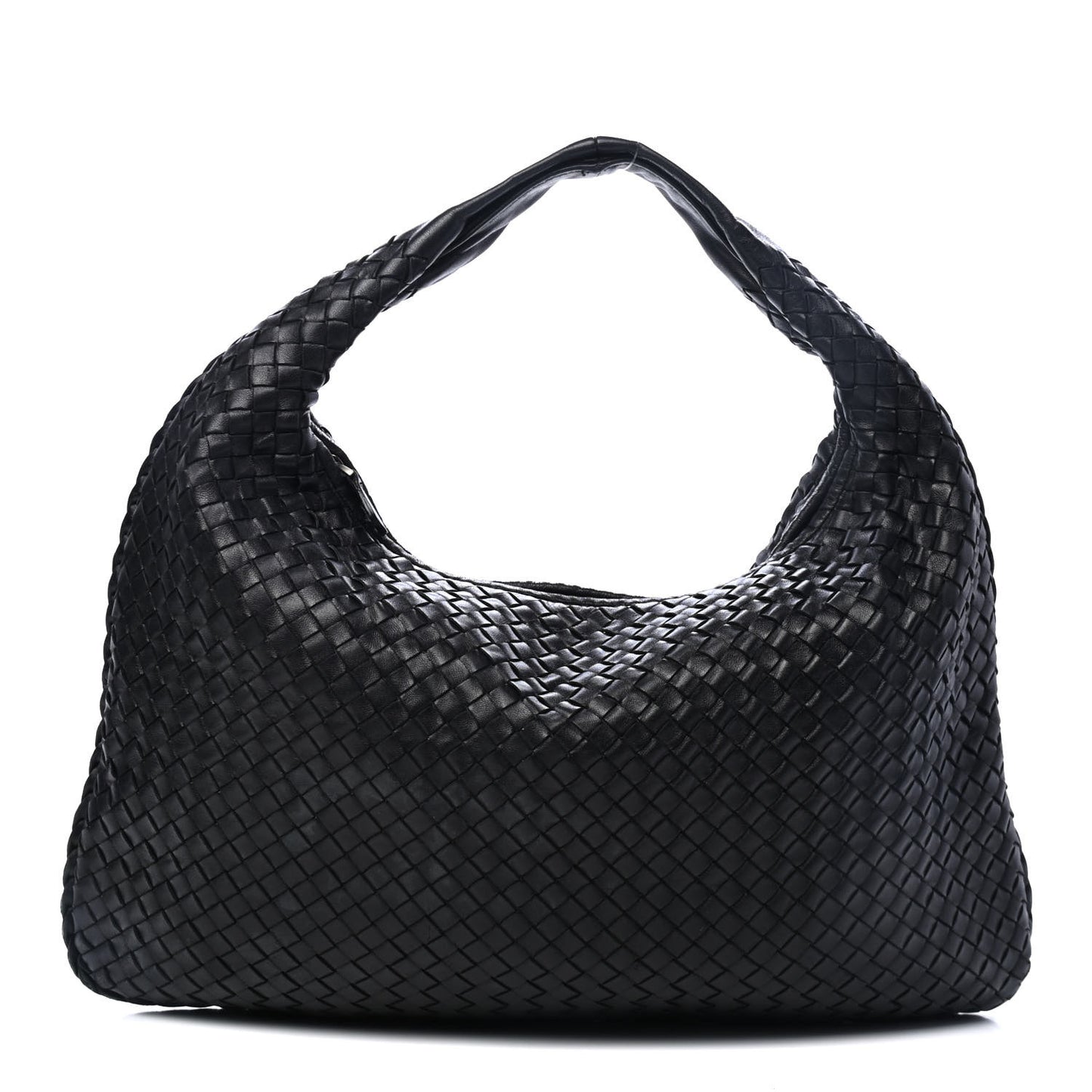Nappa Intrecciato Large Veneta Hobo Black