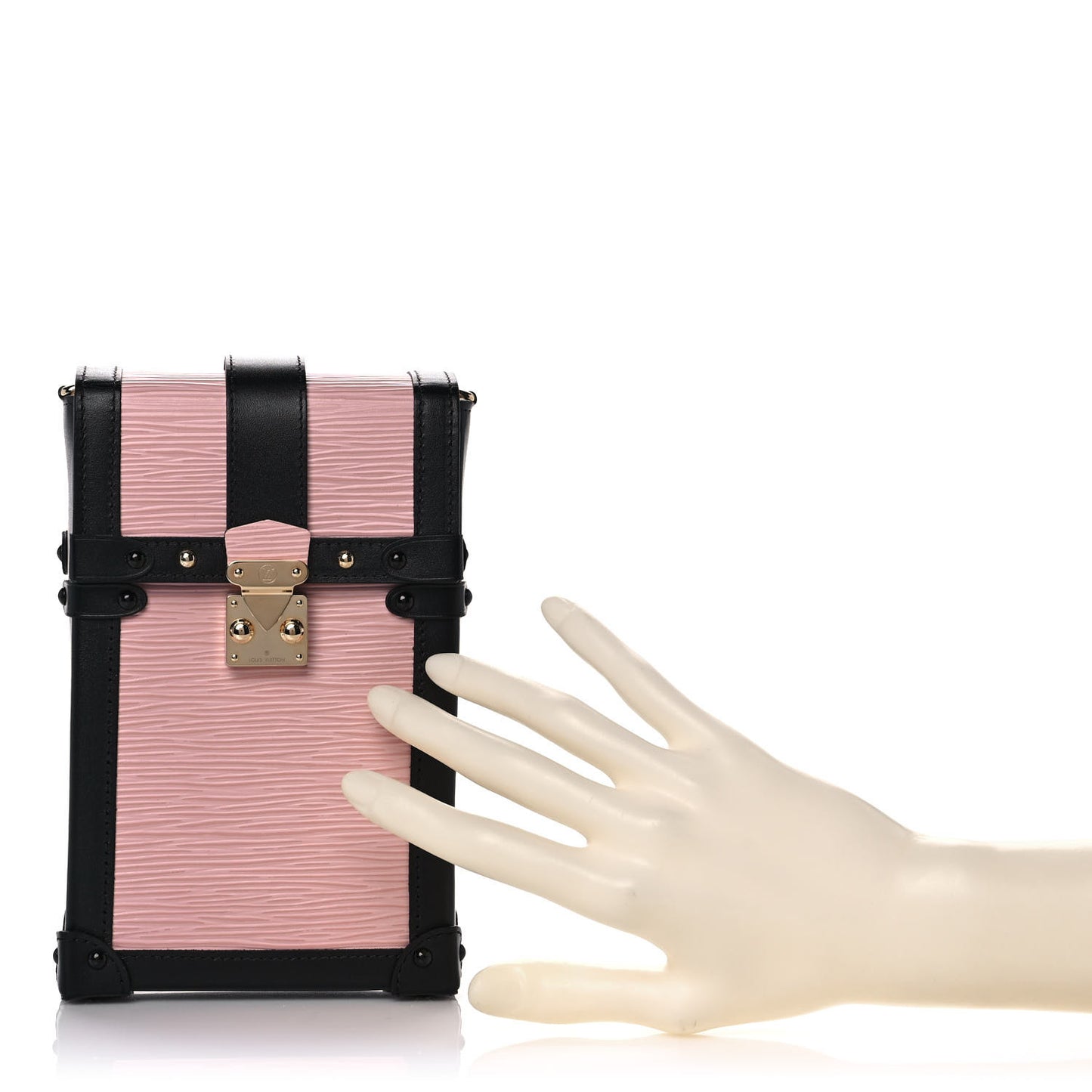 Epi Pochette Trunk Verticale Rose Ballerine