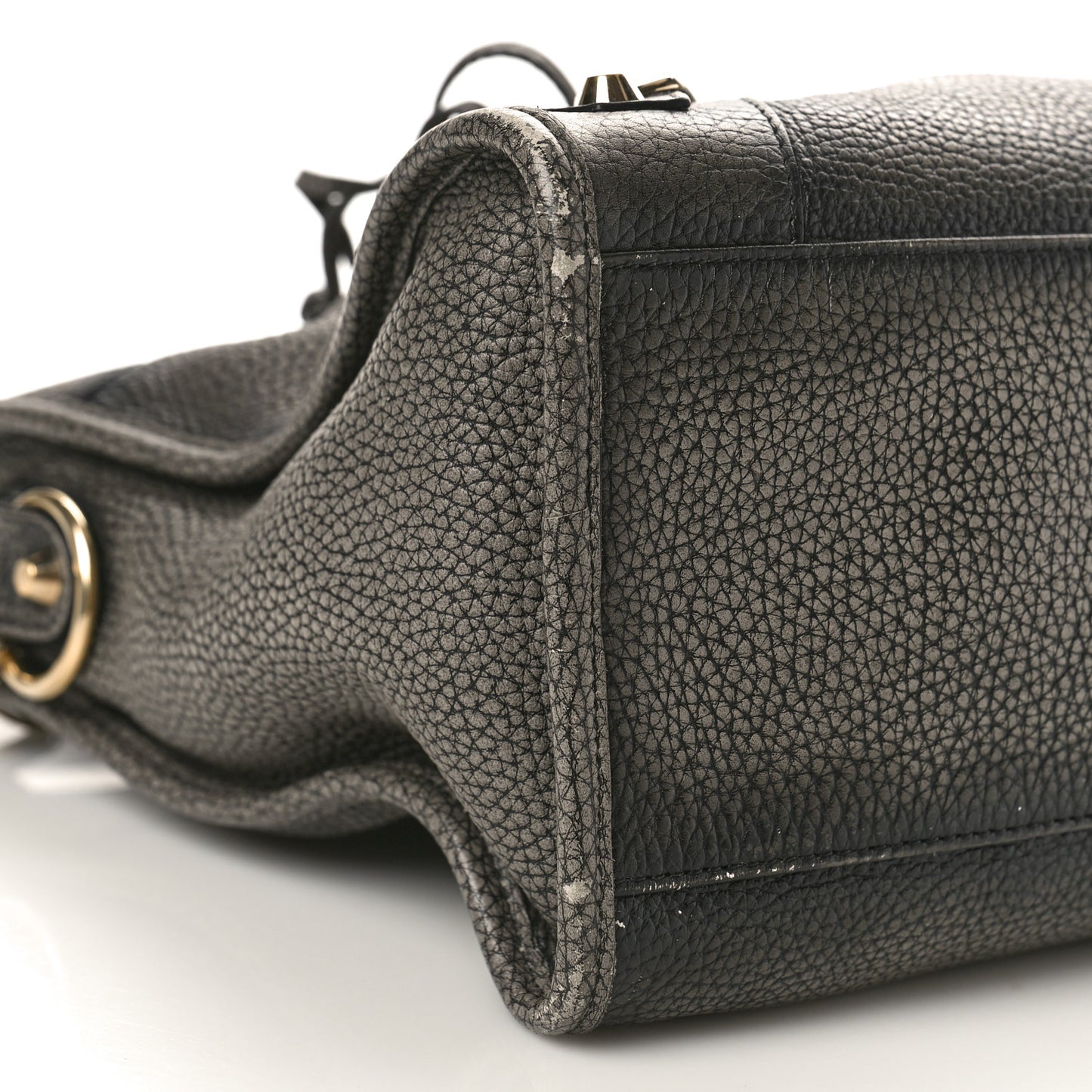Grained Calfskin Classic Gold Hardware City Ombre Grey Gradient