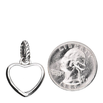David Yurman Sterling Silver 18K Yellow Gold Cable Heart Pendant 2 of 3