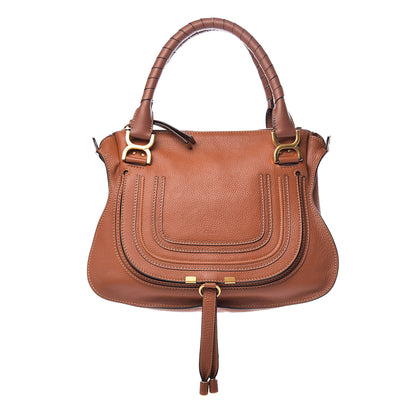 Chloe Calfskin Medium Marcie Satchel Tan 1 of 12