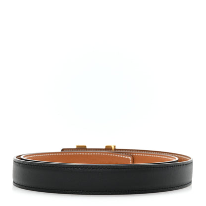 Hermes Epsom Swift 32mm Guilloche H Belt 90 36 Black Gold 2 of 4