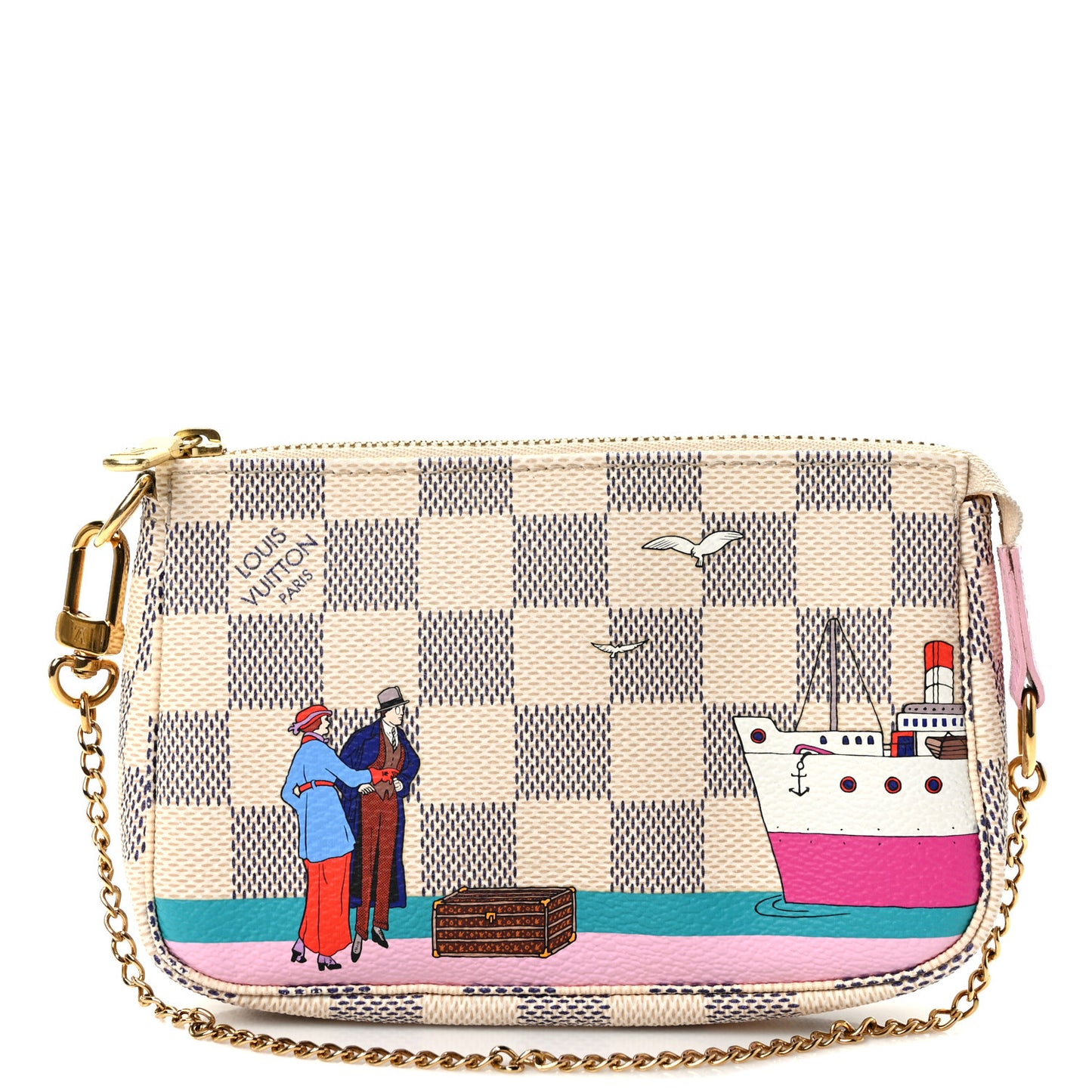 Damier Azur 2016 Christmas Animation Mini Pochette Accessories