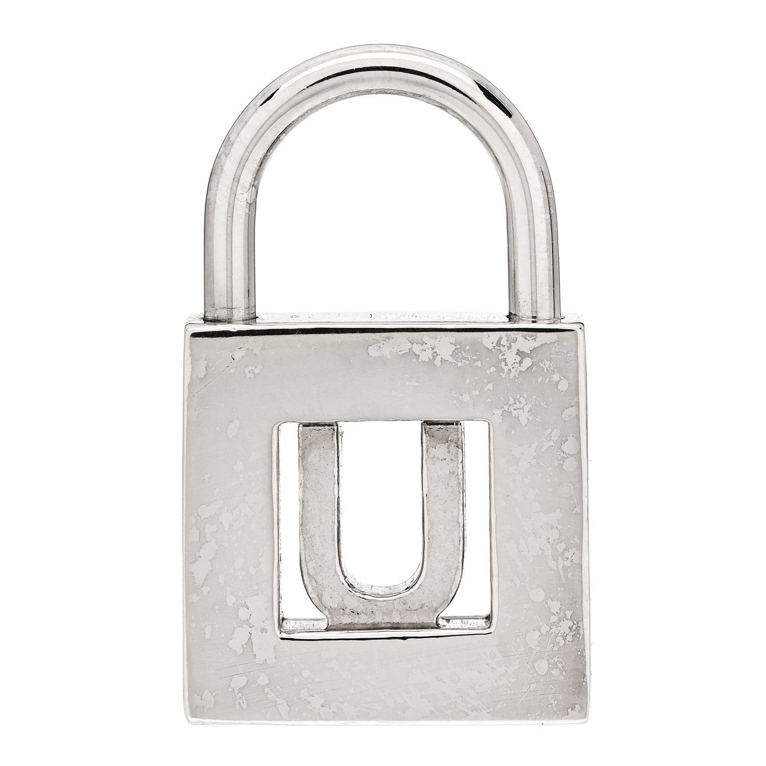 Tiffany Sterling Silver Letter U Lock Charm Pendant 1 of 4