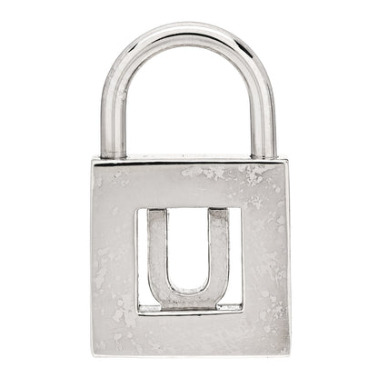 Tiffany Sterling Silver Letter U Lock Charm Pendant 1 of 4