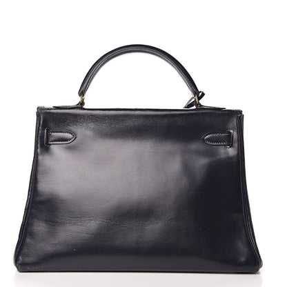 Hermes Box Kelly Retourne 32 Bleu Marine 4 of 33