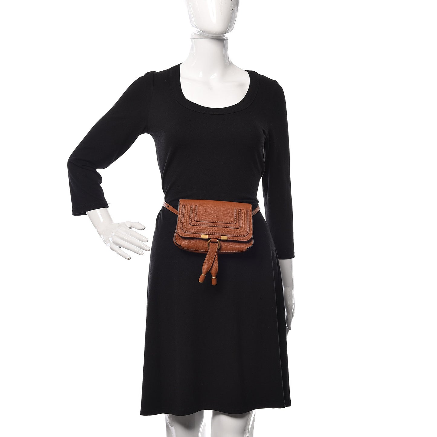 Calfskin Marcie Belt Bag Tan