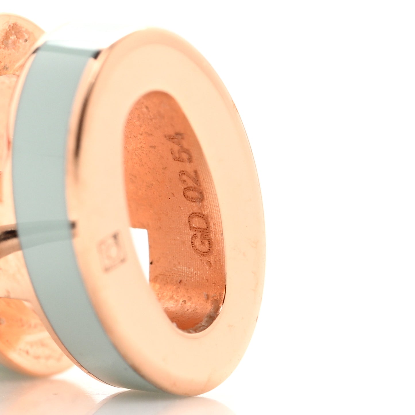 Rose Gold Lacquered Mini Pop H Earrings  Bleu Zephyr