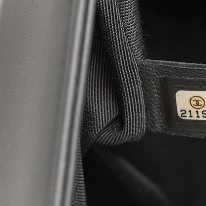 Chanel Lambskin Quilted Medium Boy Flap Dark Grey 5 of 8