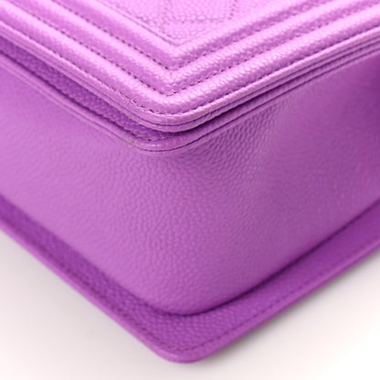 Chanel Caviar Quilted Medium Boy Flap Purple 8 of 8
