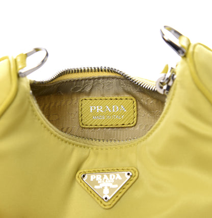 Prada Tessuto Nylon Saffiano Mini Re-Edition 2000 Shoulder Bag Ananas 5 of 8