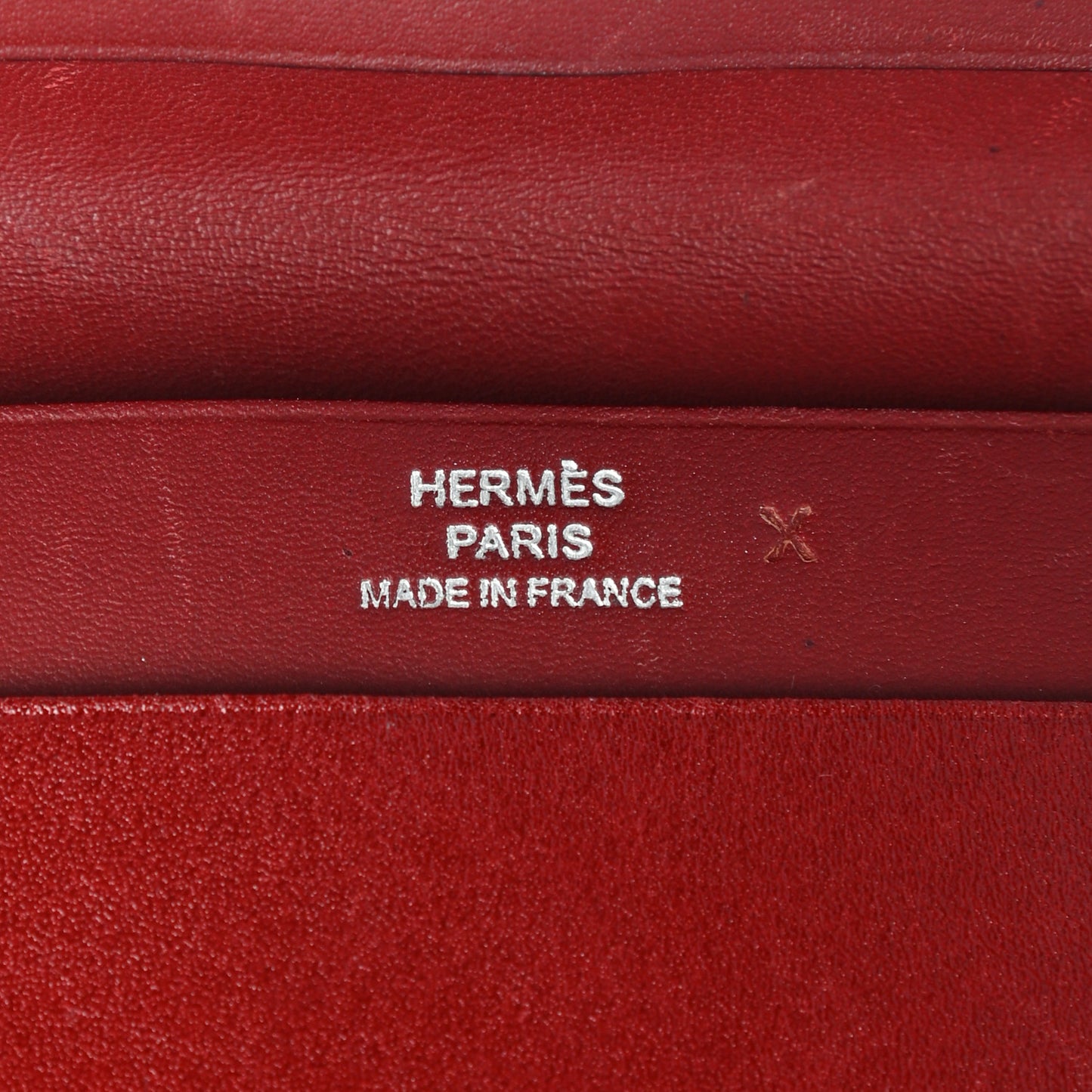 Veau Sombrero Tadelakt Manhattan Wallet Rouge H