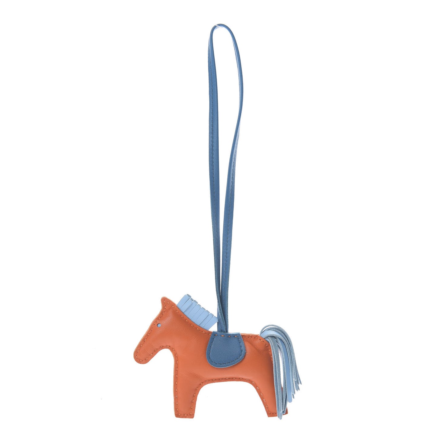 Milo Lambskin Grigri Rodeo Horse Bag Charm PM Feu Celeste Bleu Izmir