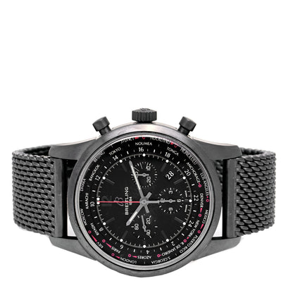Breitling PVD Stainless Steel 46mm Transocean Unitime Chronograph Automatic Watch Black MB0510 1 of 5