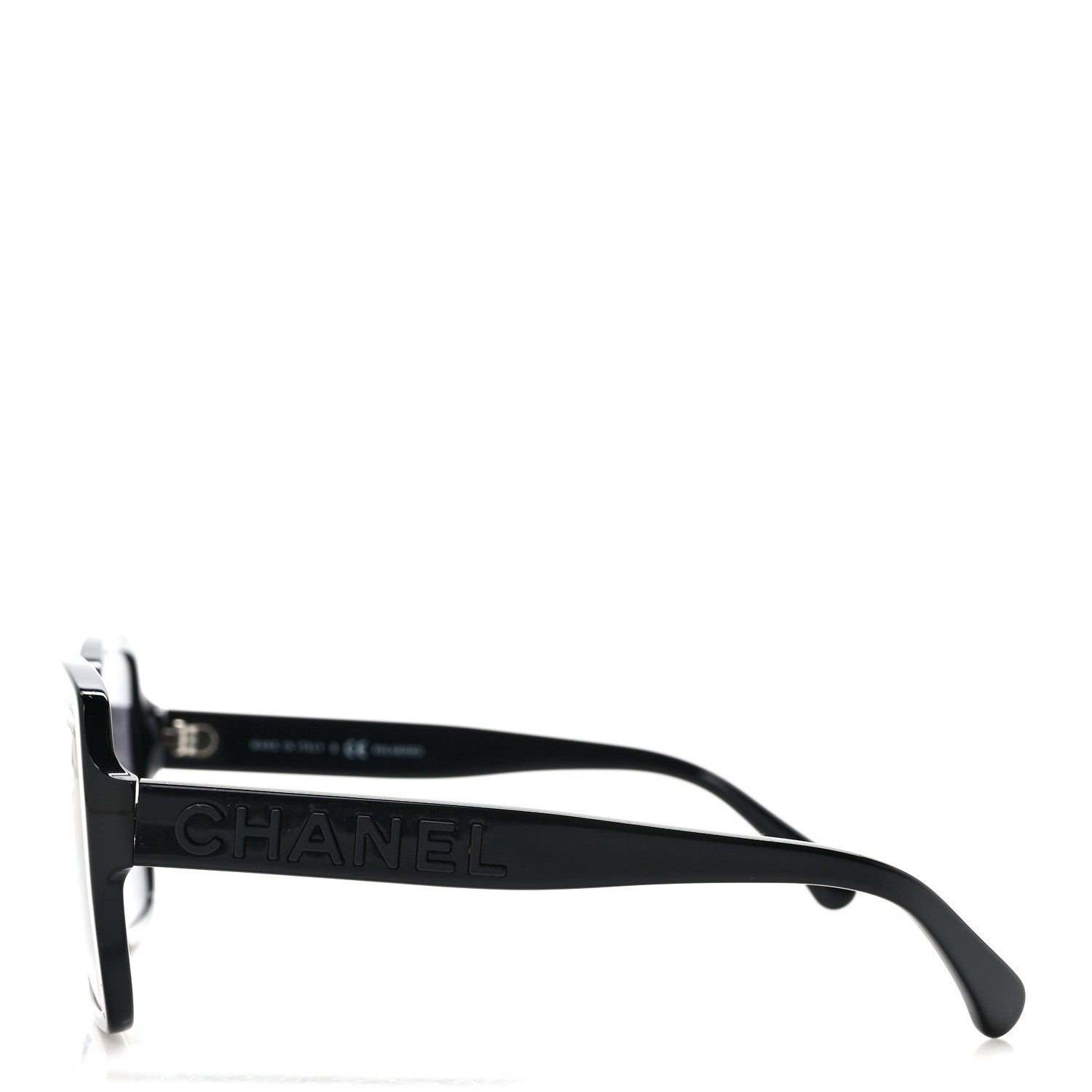 Chanel Acetate Polarized Square Sunglasses 5408 Black 4 of 8