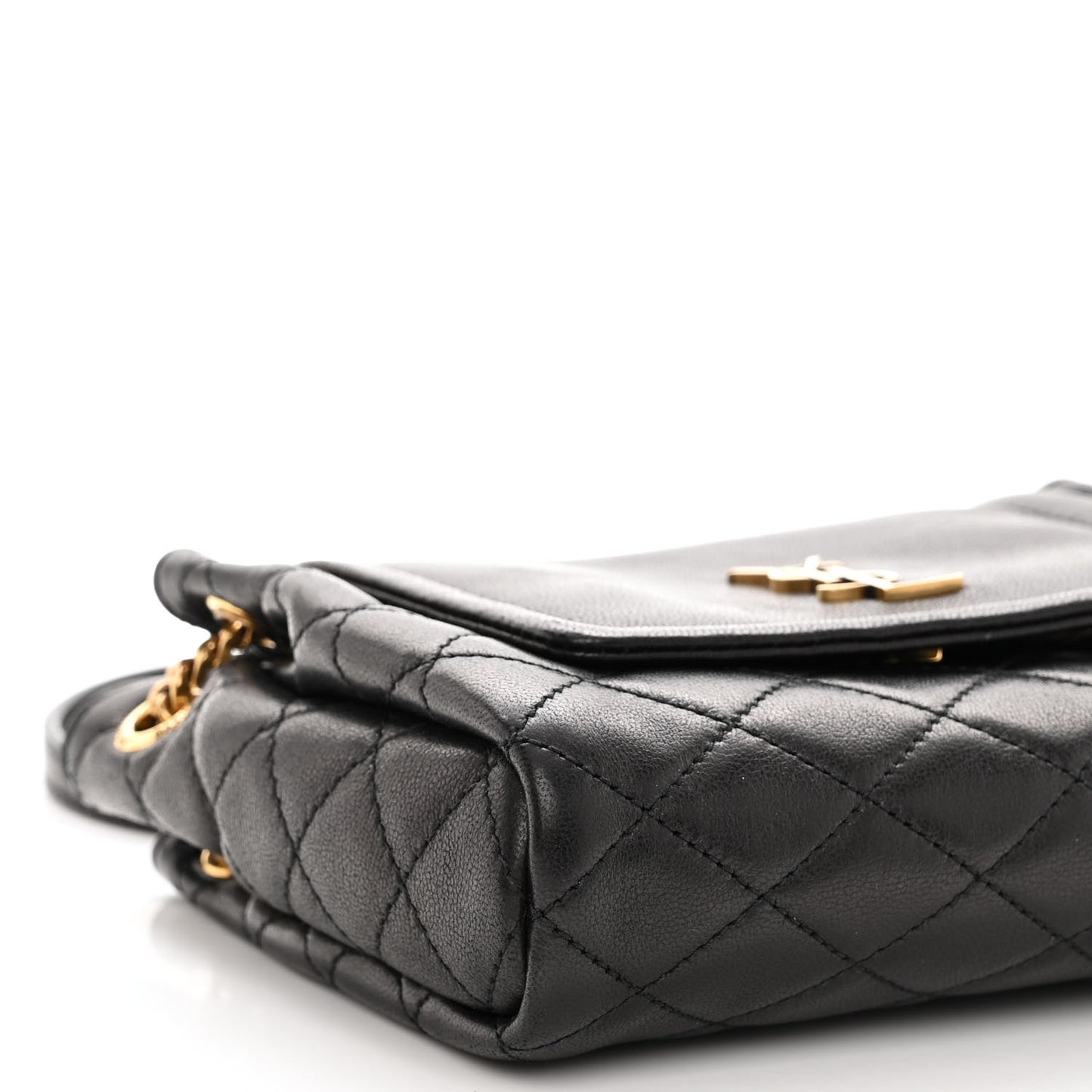 Lambskin Quilted Monogram Mini Nolita Black