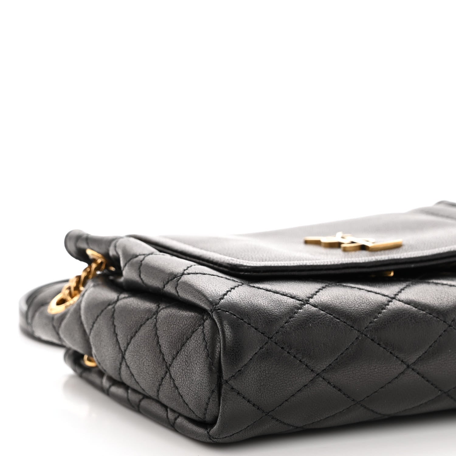 Saint Laurent Lambskin Quilted Monogram Mini Nolita Black 8 of 9