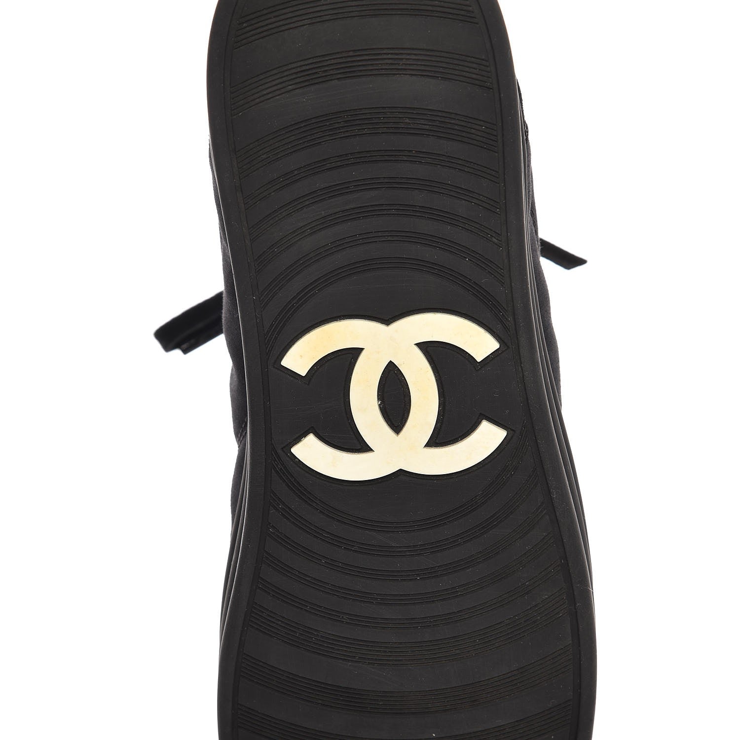 Chanel Canvas Suede Calfskin Zipped Sneakers 42 Black 8 of 10