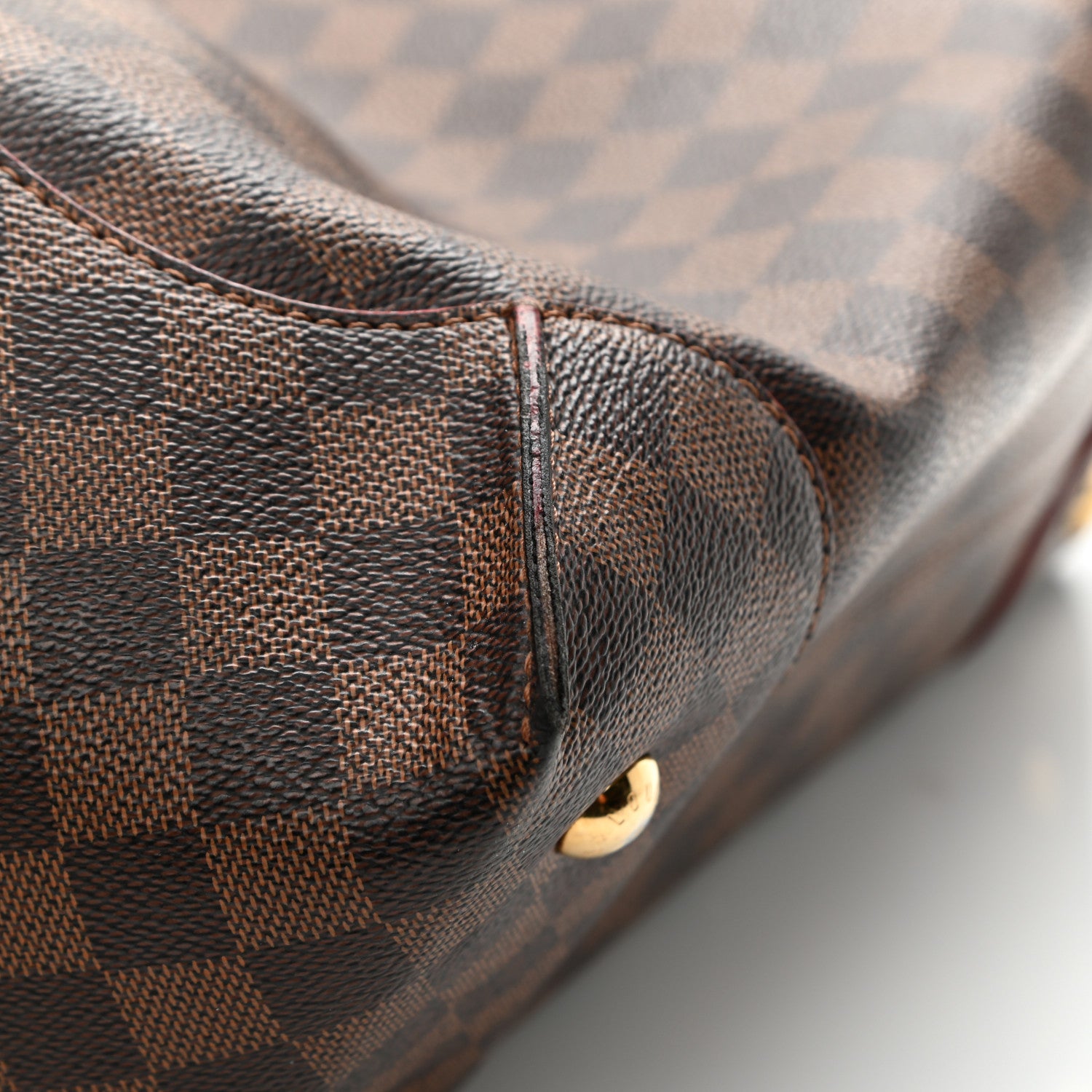 Louis Vuitton Damier Ebene Caissa Hobo Cherry 15 of 20