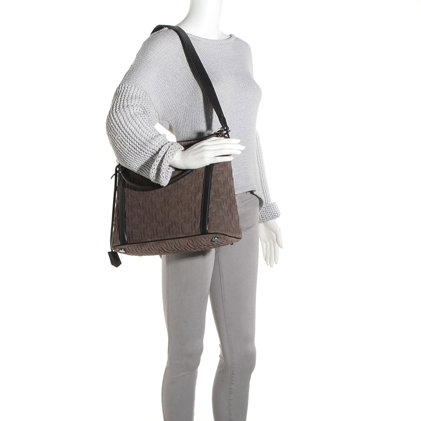 Monogram Suede Antheia IXIA PM Granit